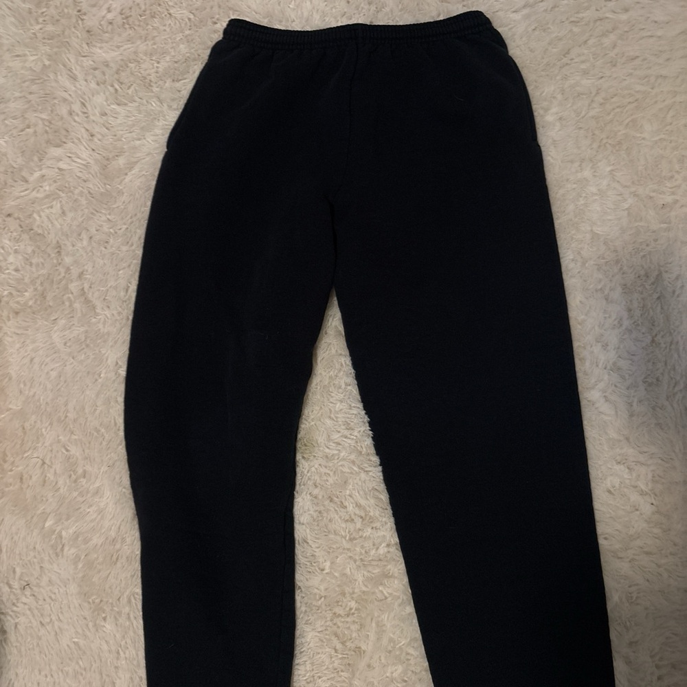 Russell Athletic Black Fleece Hoodie with White Drawcord